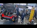 WRC Rally Italia Sardegna 2023 Sordo car gets service after the Fri roll Sordo and Carrera work also