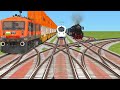 9 Indian Trains Crossing On Indian Bumpy Railroad🔍 Crossings// train simulator gameplay 2024