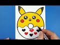 Pikachu Çizimi - Donut Çizimi - Kolay Çizimler - Sevimli Resim Çizimleri