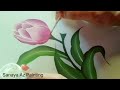 Fabric Painting on clothes pillow cover painting design very easy beautiful tutorial painting design