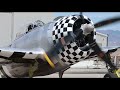 Rare P-47 Thunderbolt engine startup, run up, taxi, low pass at Colorado Springs KCOS WW2