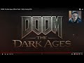 Doom: The Dark Ages Reaccion Trailer (Xbox Showcase 2024)