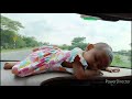little pari feeling drowsy#mihira @Chakshumihira#baby #car  #makingmemories