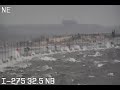 Live view of the Howard Frankland bridge as Hurricane Debby passes Tampa Bay