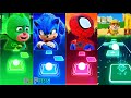 PJ Masks 🆚 Sonic the Hedgehog 🆚 Spidey 🆚 PAW Patrol 🎶 Tiles Hop EDM Rush