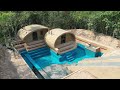 155 Days Building 1M Dollars Water Slide Park into Underground Swimming Pool Luxury Twin Villa House