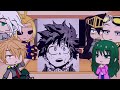 Past mha + (some ofa users react)to deku future