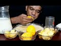 ULTIMATE TROPICAL MUKBANG: ENJOYING JACKFRUIT, MANGO, MILK & WHITE RICE DELIGHTS.