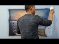 An amazing idea of how to draw a 3D landscape in a creative way