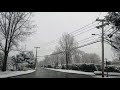 4K Long Island - Driving in the Snow in Great Neck, NY