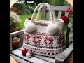 Most beautiful Latest ladies Crochet hand bag design model knitted with wool.#crochet #knitted #wool