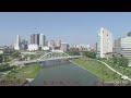 Drone footage of Downtown Columbus