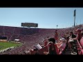 USC football home stadium, Colosseum. Marching band half time show.