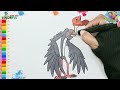 Drawing and coloring a stork in the Oscar Osis cartoon | Easy Tutorial for Kids