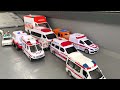 【Go! Go! Ambulance】14 Mini Cars Zoom Down a Bumpy Slope!