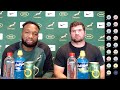 Springboks: Lukhanyo Am & Marco van Staden press conference