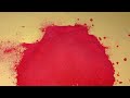 asmr baking soda red shapes crushing