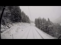 CABVIEW: Stormy winter conditions on the mountain pass (Bergen Line, Norway)