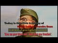 Great legend... Netaji Subhash Chandra Bose birthday special Whatsapp status video|Future change|.