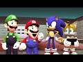 The Backrooms (Part 9) : Luigi and 15 Different Characters reunited in the Suburbs level