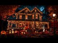 COZY AUTUMN HALLOWEEN HOME AMBIENCE-FIREPIT-FALLING LEAVES-PUMPKINS-FULL MOON-SOOTHING NATURE SOUNDS