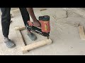 Building a work desk using a framing nail gun | DIY Ghana