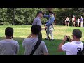 Musket firing demonstration on the Bunker Hill Battlefield