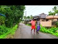 Countryside walk tour in India | Kodumbu and Thiruvalathur village road walk | Kerala | India