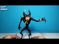 ➤Making THE INK DEMON from The BENDY AND THE DARK REVIVAL•Clay World Tutorial