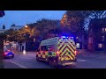 Fiat ambulance responding in evening