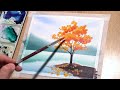 Watercolor Painting for Beginners / Autumn Lake Scenery / Step by Step Tutorial