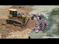 Expert Operator Skills Dozer SHANTUI DH17C2 Cutting Slope Forest With Removal Clearing Trash