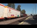 BNSF 6694 Leads a BNSF Manifest/Mixed Freight Train North through Merced, CA 09/17/2019