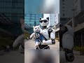 The white cat dad became a robot police officer🫶 😺 #ai #cat  #catlover #story #cutecat #catvideos