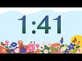 15 Minute Cute Spring Bees and Flowers Classroom Timer (No Music, Piano Alarm at End)