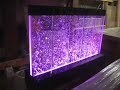 Floor-Standing Bubble Wall, Vertical Baffle style, color-changing LEDs