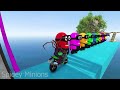 GTA 5 | Crazy Ragdoll - Spiderman On Rainbow Bridge With Minions (Funny Fails Compilations) 1