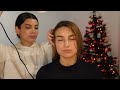 Blow-Drying Her Hair in ASMR: A Christmas Experience 🎄