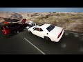 BeamNG Drive - Highway Car Crashes #34