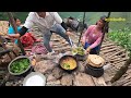 cooking bread and organic vegetable || lajimbudha ||