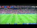 People running on the field during World Cup finals France v Croatia