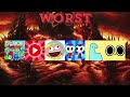 My Best To Worst Users List