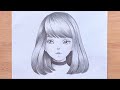 Easy anime girl drawing || How to draw anime step by step || Pencil Sketch for beginners
