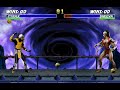 UMK3 rev. 1.2 Cyrax 9 hit, 89% damage air throw combo