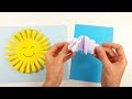 Весеннее Солнышко Объемная аппликация из цветной бумаги Весенние поделки Солнце из бумаги Paper Sun