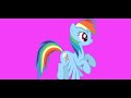 Rainbow Dash flying alpha green screen.