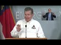 NC Governor Roy Cooper holds briefing about Tropical Storm Debby