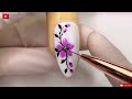 Easy Purple Flower Nails Art For Beginner 💖Vẽ Hoa💅 New Nails Design 💝 New Nails