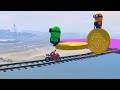 Double Flatbed Trailer Truck vs Speedbumps Train vs Cars Beamng.Drive / Flatbed Trailer