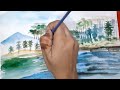 How To Paint /Landscape Painting Tutorial /Watercolor Painting